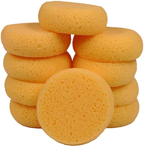 Creative Hobbies® 10 Pack of 3-1/2 Inch Round Synthetic Silk Sponges for Painting, Crafts, Ceramics, Household Use & More! Pack of 10 Sponges