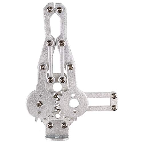 Image of Robotic Arm 2 DOF Mechanical Metal Clamp Mechanical Arm, Robotic Arm Gripper Robotic Arm Metallic Mechanical Robotic Gripper /Clamp Metal Claws Kit Compatible with MG995, MG996, MG966R Servo Motor