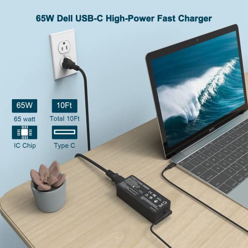 65W-USB-C-Charger-for-Dell-Laptop-Charger-Latitude-5420-7420-5520-5320-7320-7400-7410-7390-5290-5430-7330-7430-9430-Chromebook-3100-5190-2in1XPS-13-Replacement-Type-C-AC-Adapter-Power-Cord