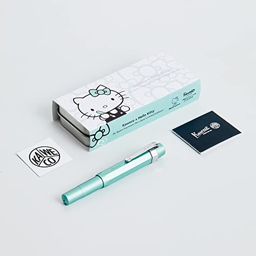 Ymmv ''Kaweco X Hello Kitty'' Al Sport Fountain Pen Opal Silver Edition F #TOP5