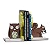Bookend Cute Cat and Mouse Bookends, Kids Dekoracyjna Bookend, na Bookrack Biurko Prezenty Kids Book Ends 1 para Antypoślizgowa (drewno 1 para)