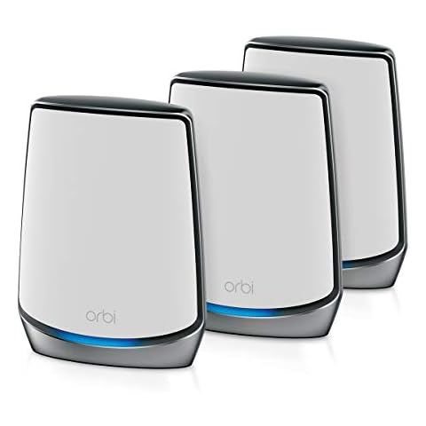 NETGEAR Orbi WiFi 6 Mesh WLAN System (RBK853) | Triband Mesh, Router mit 2x Satelliten | WLAN-Abdeckung bis zu 525 m², über 100 Geräte bis 6 GBit/s (AX6000)| einfache App Installation thumbnail