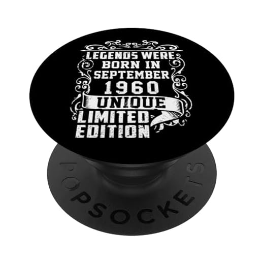 Cumpleaños Septiembre 1960 Edición Limitada Regalo Vintage PopSockets PopGrip Intercambiable
