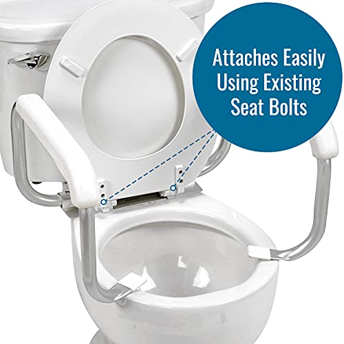 Dmi Toilet Safety Rails Toilet Handles For The Elderly Toilet Safety Handrails Frame Easy Assembly With No Tools, White #TOP6