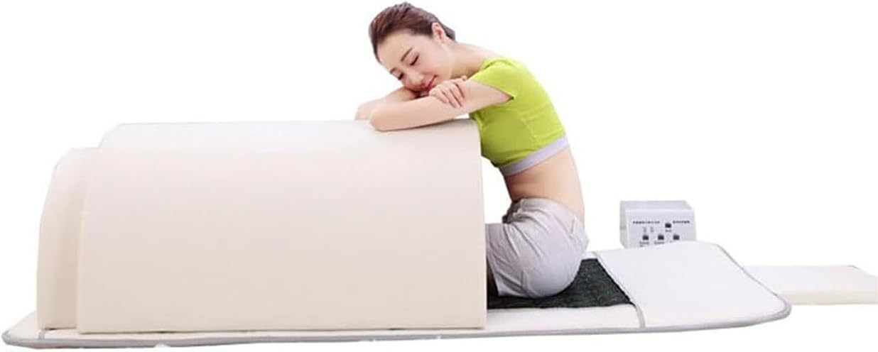 Cúpula De Sauna De Infrarrojos Lejanos, Cabina De Cápsula De Sauna Personal 360 ​​grados, Sauna Portátil Para El Hogar, Sauna Moldeadora Corporal Con Controlador De 3 Zonas Para Spa En El Hogar,White