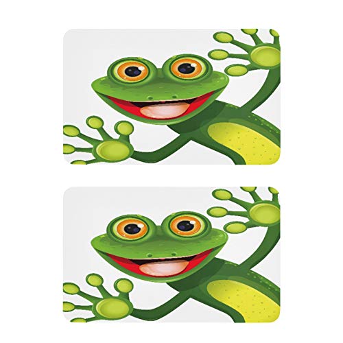 Mnsruu Grüner Frosch Sommer Kühlschrankmagnete 2 Stück Dekorative Kühlschrank Whiteboard Küche Büro Magnete