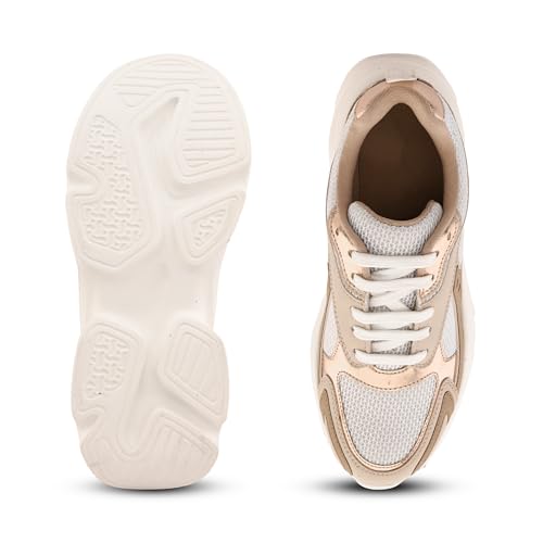Image of Centrino Women Sneaker | Cushioned Insole for Comfort | Stylish Lace-Up Design | Perfect for Casual Outfit for Ladies (9493)
