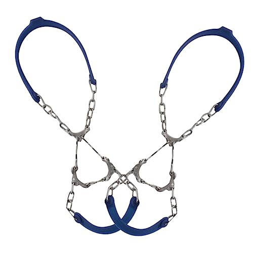 JEWEDECO Ice Hiking Boot Spikes 2 Pairs of Sturdy Anti-Slip Crampons Shoes Chains for Ages