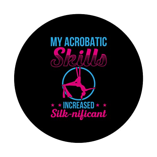 Aerial Silks For Aerial Dancer Silk Aerialist Air Acrobat PopSockets Swappable PopGrip, Black - Image 3
