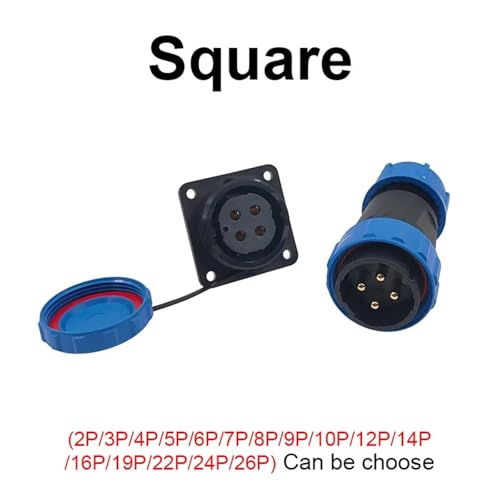 Connecteurs de câble SP28 IP68 avec prise 2 broches angle carré - 2