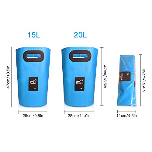 Saco Seco, Romacci Balde dobrável 15L ao ar livre bolsa impermeável Saco seco Grande saco seco para