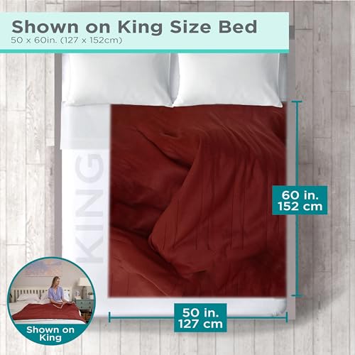 BLACK+DECKER Heated Blanket Electric Throw, Fleece Electric Blanket, Heating Blanket with 4 Heating Levels, 3H Timer, Auto Shutoff, Fast Heating (50x60 inches, Cream) - Image 6