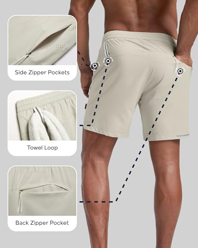Image of maamgic Men's Athletic Running Shorts with Liner Ultra Lightweight Workout Shorts 5 inch / 7 inch