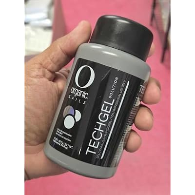 Organic Nails Techgel Polymorized Gel Liquid Solution 8 Fl. Oz. Bottle for Odorless Gel Nails - 240 ml
