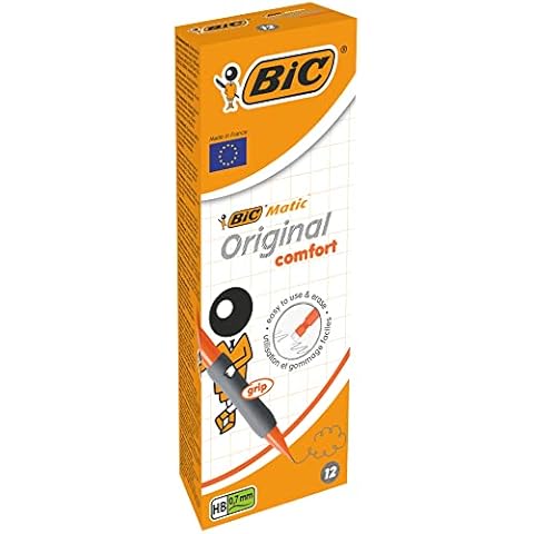 BIC Matic Original Comfort, lápices mecánicos con mina HB resistente a la presión de 0,7 mm Cover