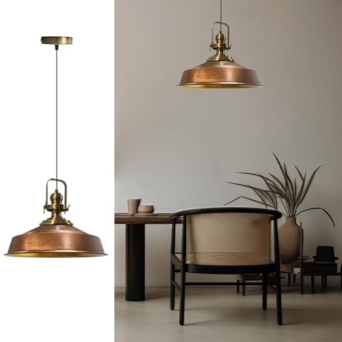Lámpara de techo vintage en metal tono cobre de 40 cm con casquillo E27