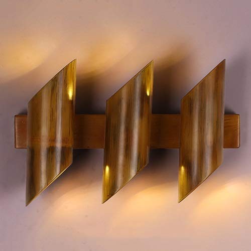 Lampe murale en bambou rétro réglable E14 luminaire rustique - 6