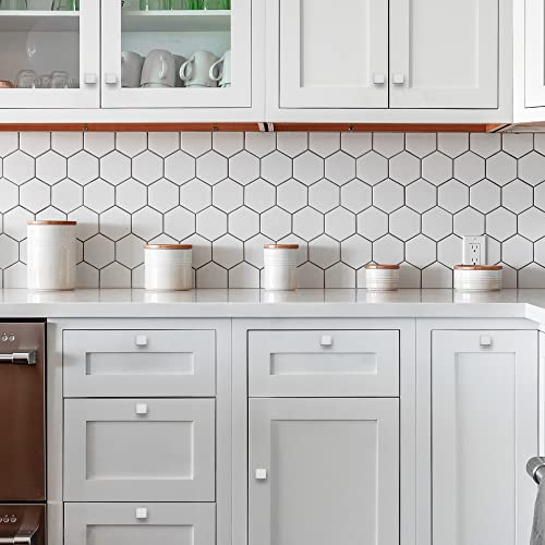 Home Expert 25 Pack Cabinet Knobs Brushed Nickel Kitchen Cabinet Knobs Silver Knobs For Dresser Drawers Kitchen Hardware For Cabinets Square Drawer Pulls #TOP7