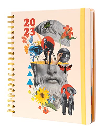 Kokonote Agenda 2023 semana vista Big Size Retro Fantasy - Agenda escritorio - Agenda anual 2023 - Agenda semanal │ Kokonote agenda 2023 - Agenda semana vista 17 meses - Papeleria bonita