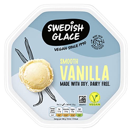 Swedish Glace Vanilla Non Dairy Vegan Ice Cream Tub 750ml