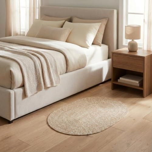 Super Area Rugs Beige/Tan Brown Braided Rug Farmhouse Kitchen Braided Carpet - Washable - Rustic Floor Covering for Kitchen Sink - 2' x 3' - image 4