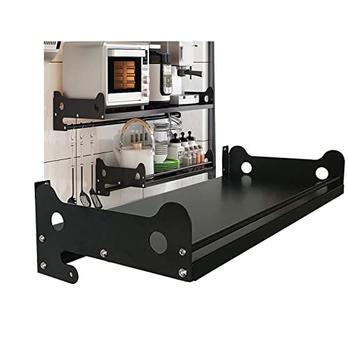 Support de micro-ondes noir pour un gain de place maximal dans la cuisine