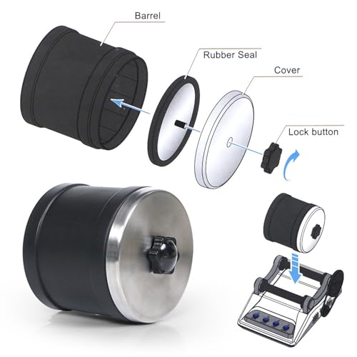 lyrlody Rock Tumbler Kit, Schmuck Poliermaschine für Edelsteine DIY Steinpoliergerät mit Poliermittel für Erwachsene Kinder - Juwelierbedarf Natursteine Polieren Maschine (120V)