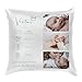 PROMO SHOP Cojin Bebé Personalizado 40 x 40 cm · Relleno Incluido · Regalos Personalizados Recién Nacidos · Color Blanco con Suave Acabado y Cierre de Cremallera Lateral