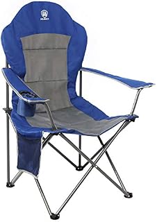 EVER ADVANCED Oversized Padded Quad Arm Chair Collapsible Steel Frame High Back Folding