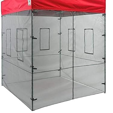 AMAZON - Impact Canopy Walls for 10′ x 10′ Canopy Tent, Food Service Mesh Sidewall Kit with Service Windows, 4 Walls Only, Black Mesh