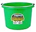 Little Giant Plastic Animal Feed Bucket (Hot Pink) Round Plastic Feed Bucket with Metal Handle (8 Quarts / 2 Gallons) (Item No. P8LIMEGREEN6)