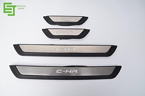 トヨタ C-HR スカッフプレートLED白発光 4点セット 新商品 ステンレス+
