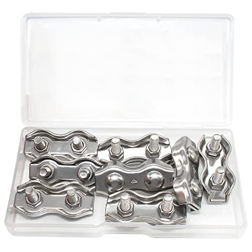 Morsetti Duplex Per Fune Metallica 8mm - Acciaio Inox 304 (4 Pezzi) - Foto 9
