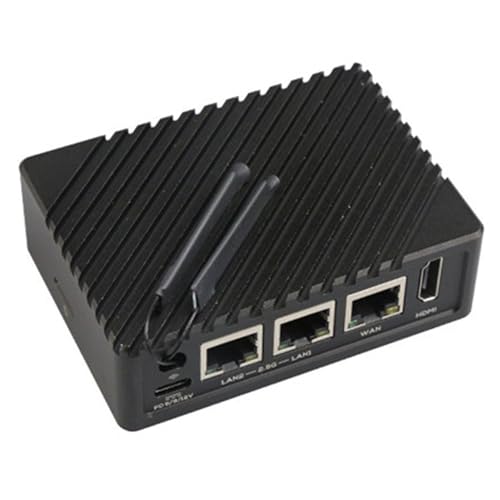 Mini Enrutador R5S Dual 2.5G Gigabit RK3568 WiFi6 de Metal CNC