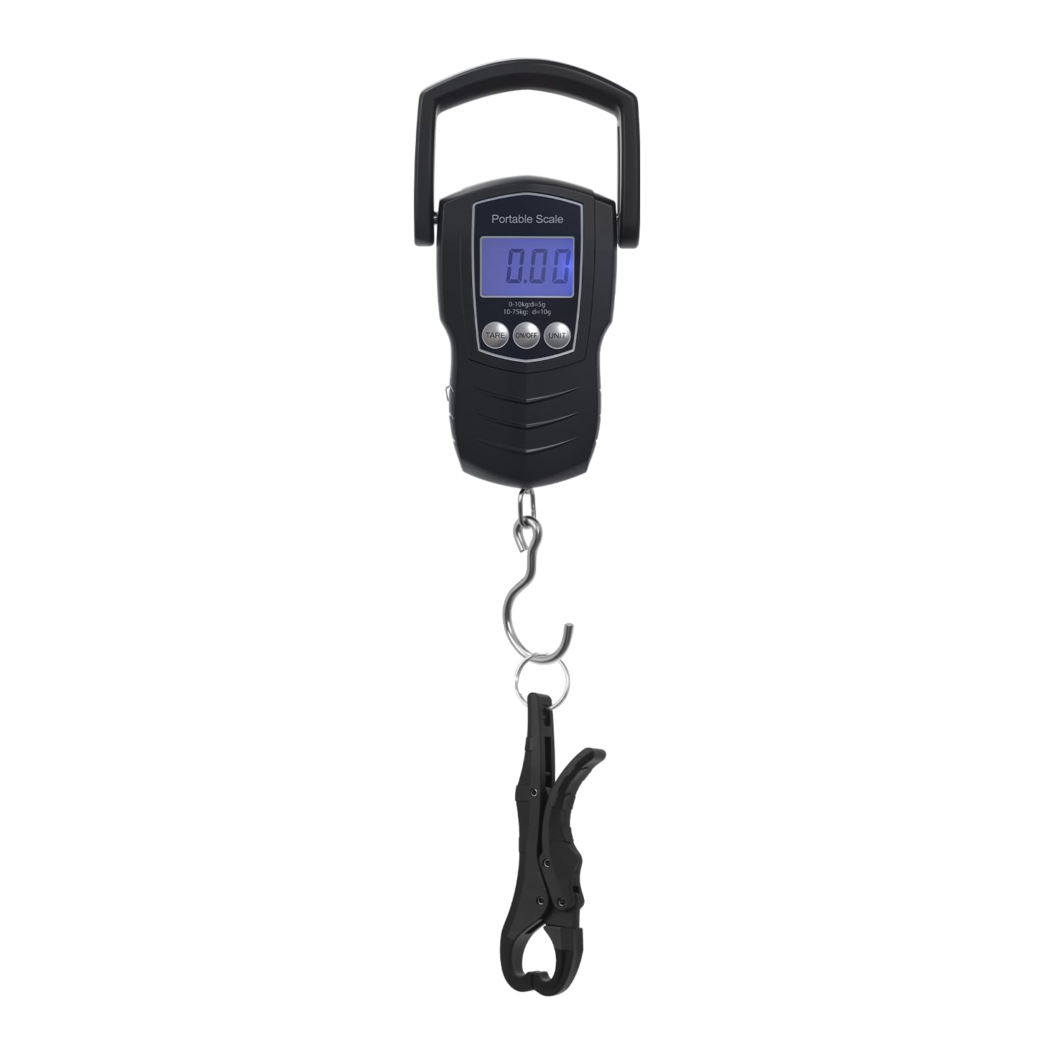 NaRener Digital Fish Scale, 75KG （165LB） Professional Fishing Scale Luggage Scale & Fish Lip Gripper Set with 5FT Tape Measure (with A Lip GRIPER)