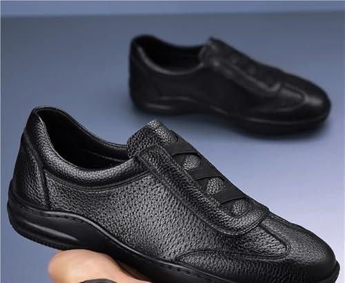 Men's Top Grain Leather Summer Breathable Slip On Genuine Leather Hollow Out Casual Sandals Men's Shoes2