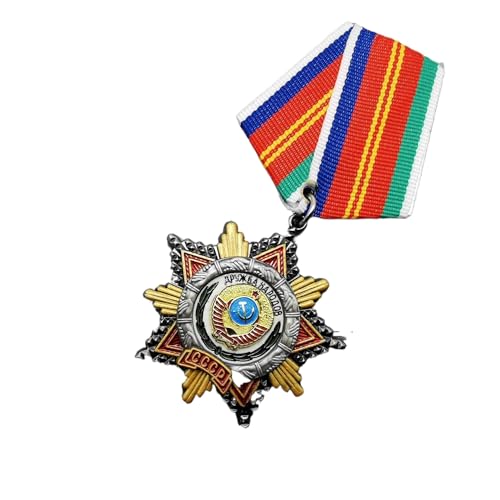 Friendship Medal of All Ethnic Groups in The Soviet Union Red Star and Gold Labor Hero Badges