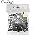 CooBigo 25pcs Zip Clip Buckle Zipper Pulls Cord Rope Ends Lock Black for Paracord FLC135-B