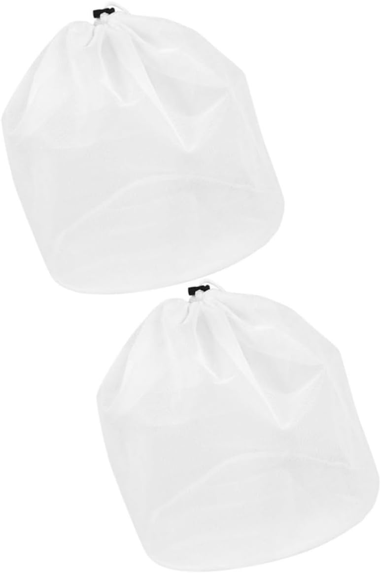 2pcs Laundry Bag with Drawstring, Reusable Polyester Delicates Washer