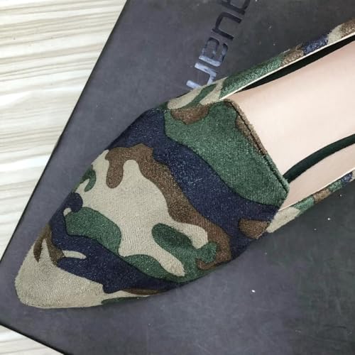 Hee grand Womens Fashion Camouflage Pointed Toe Ballet Flats Suede Lightweight Slip-On Loafers Comfort Walking Flats Dressy Shoes4