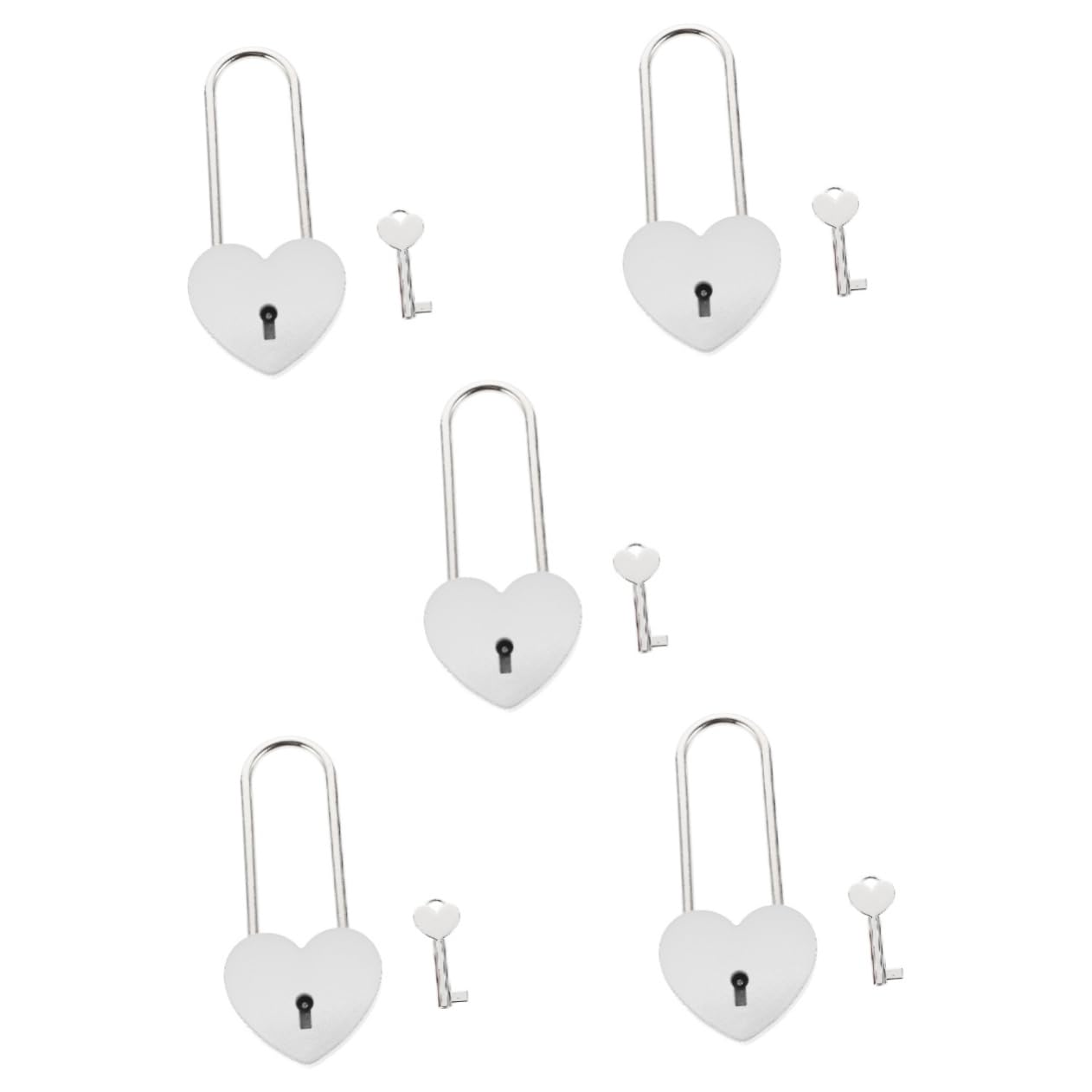 OSALADI 5piezas Candado De Corazón Para Bodas y Aniversarios Resistente Al Agua Oxidación Para Atracciones Turísticas y Mensajes De