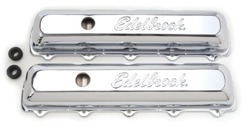 Image of Edelbrock 4485 Signature Series Chrome Valve Covers - Set of 2