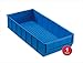 Produktbild aidB Industriebox, 400x183x81 mm, breit, blau, robuste Aufbewahrungsbox aus Kunststoff, stapelbare Lagerbox, ideal für die Industrie