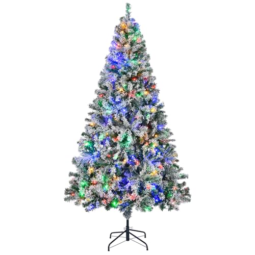 Newfulam 182cm Künstlicher Weihnachtsbaum mit Schnee & 250 LED...
