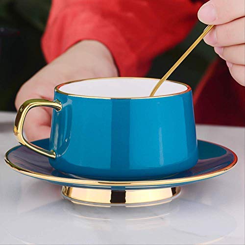 Zestaw Do Herbaty Nordic Bone China Filiżanki Do Herbaty Zestaw Złoty Niebieski Kreatywne Kubki Do Kawy Wielorazowy Ekologiczny Kubek Filiżanka Do Herbaty Z Por