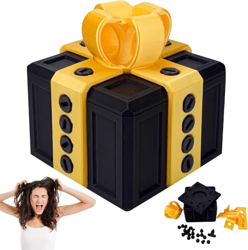 Vibbang Nervige Geschenkbox 8CM Lustiges 3D-Gedruckte Geschenk Box mit Schrauben Streich Geldgeschenk Weihnachten überraschungsbox für Geschenke zum Geburtstag und zu Weihnachten