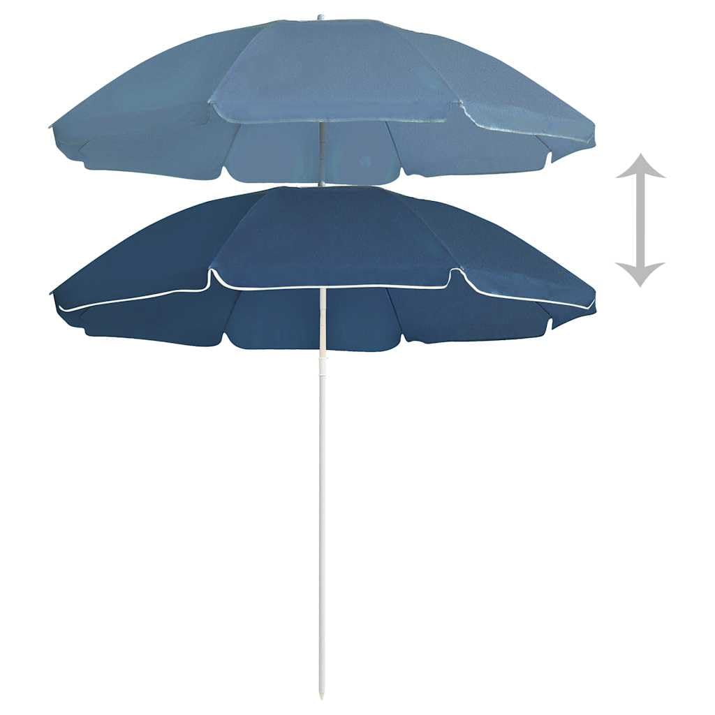 Generisch Parasol przeciwsłoneczny z poliestru ze stalowym masztem, kolor piaskowy 180 cm, wzór kwiatowy, regulowana wysokość i funkcja przechylania, osiem mocnych żeber parasola, składany do łatwego