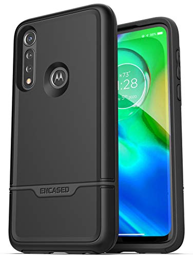ENCASED Heavy Duty Moto G Power Case (2020 Rebel Armor) Military Grade Full Body Rugged Cover (Motorola G Power) Black