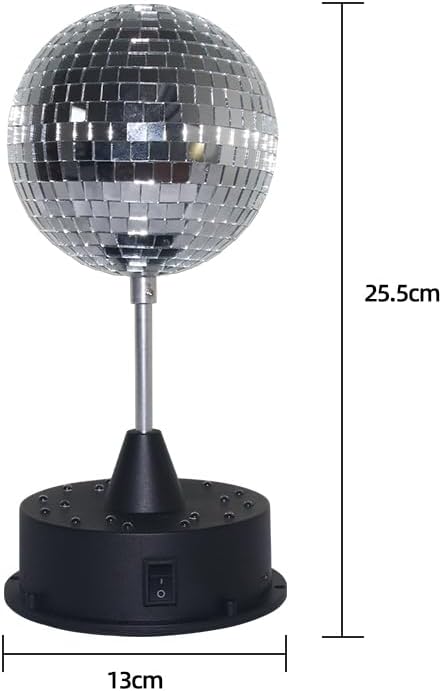 Bola Espejada Disco LED Negra para DJ y Fiesta miniatura 2