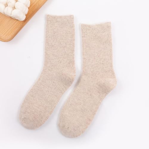 Unisex Cashmere Wool Crew Socks, Super Soft and Warm Fluffy Mid-Calf Socks for Women and Men2